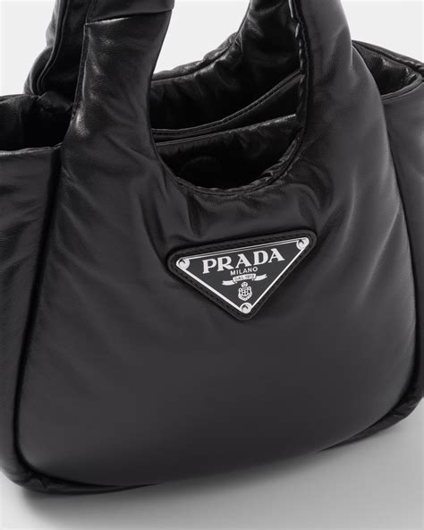 prada nappa tote bag|Prada soft padded shoulder bag.